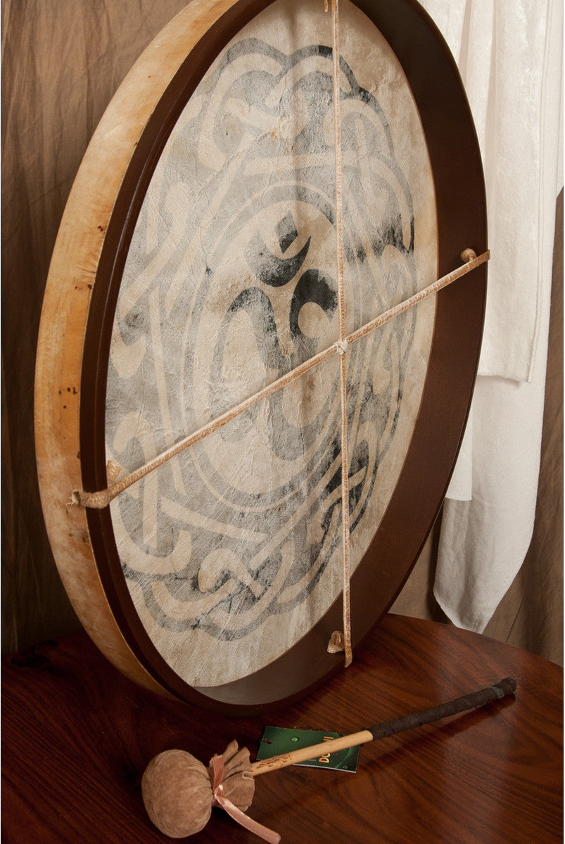 DOBANI Pretuned Goatskin Head Wood Frame Drum With Beater 22-BY-2-inch OM Frame Drums DOBANI