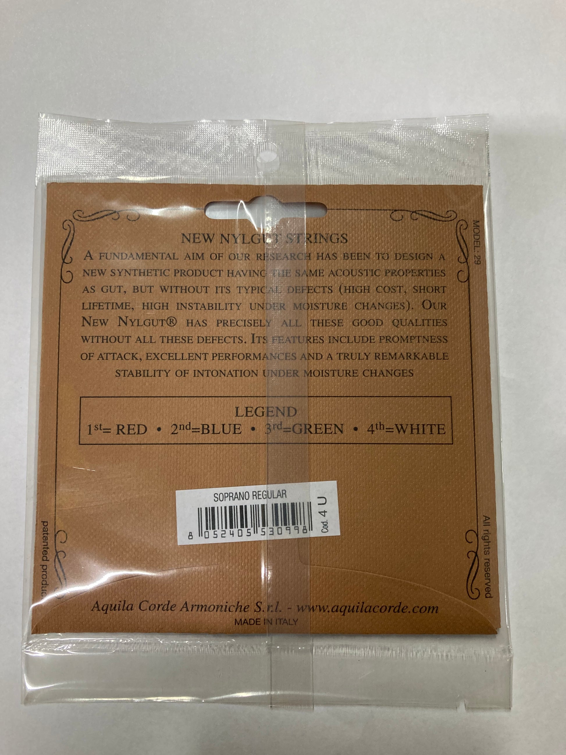 Aquila Soprano Regular Ukulele Strings (All New Nylgut) Accessories_Strings Lark in the Morning