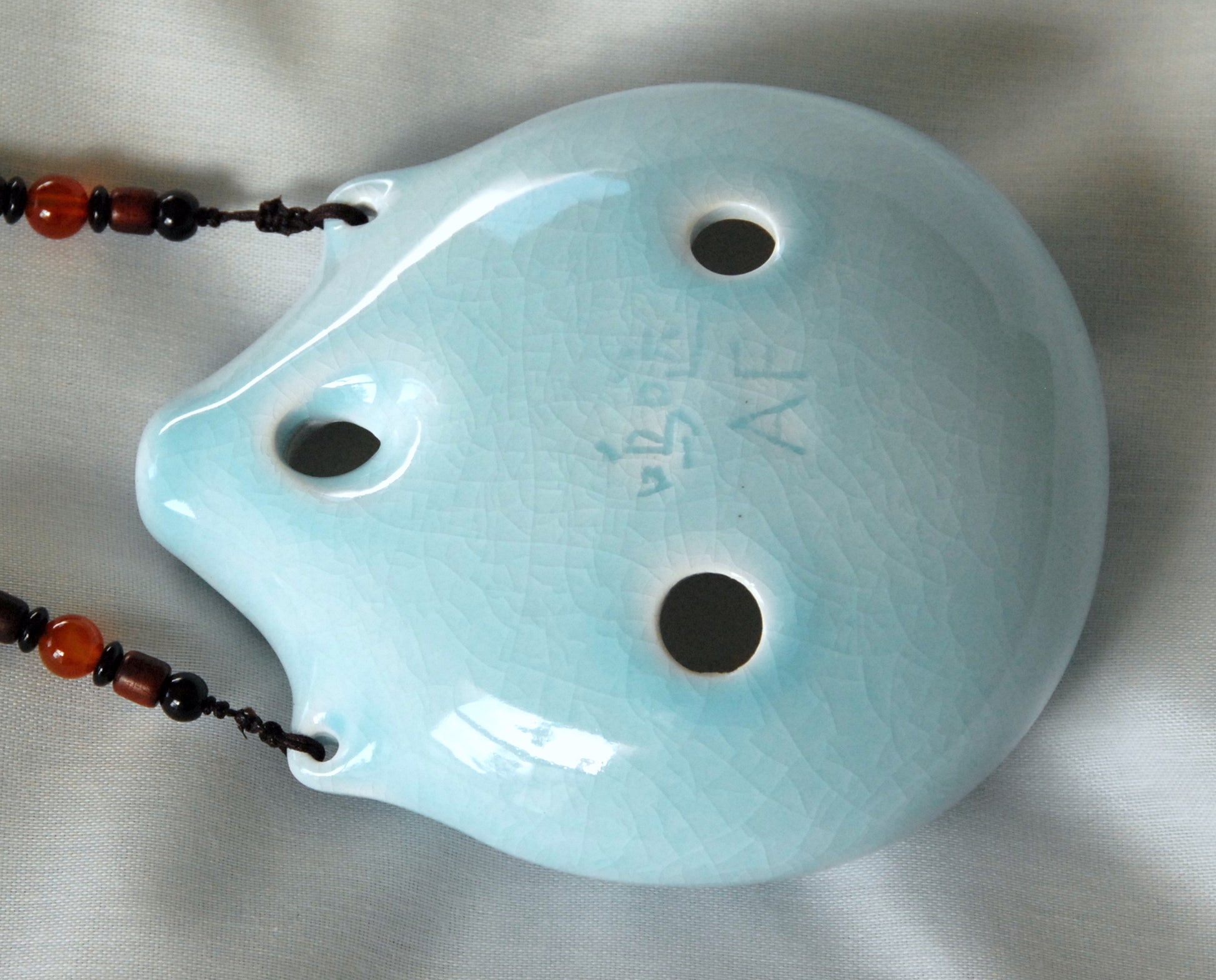 6-hole Ceramic Tenor Seedpod Ocarina in F Ocarinas Lark in the Morning