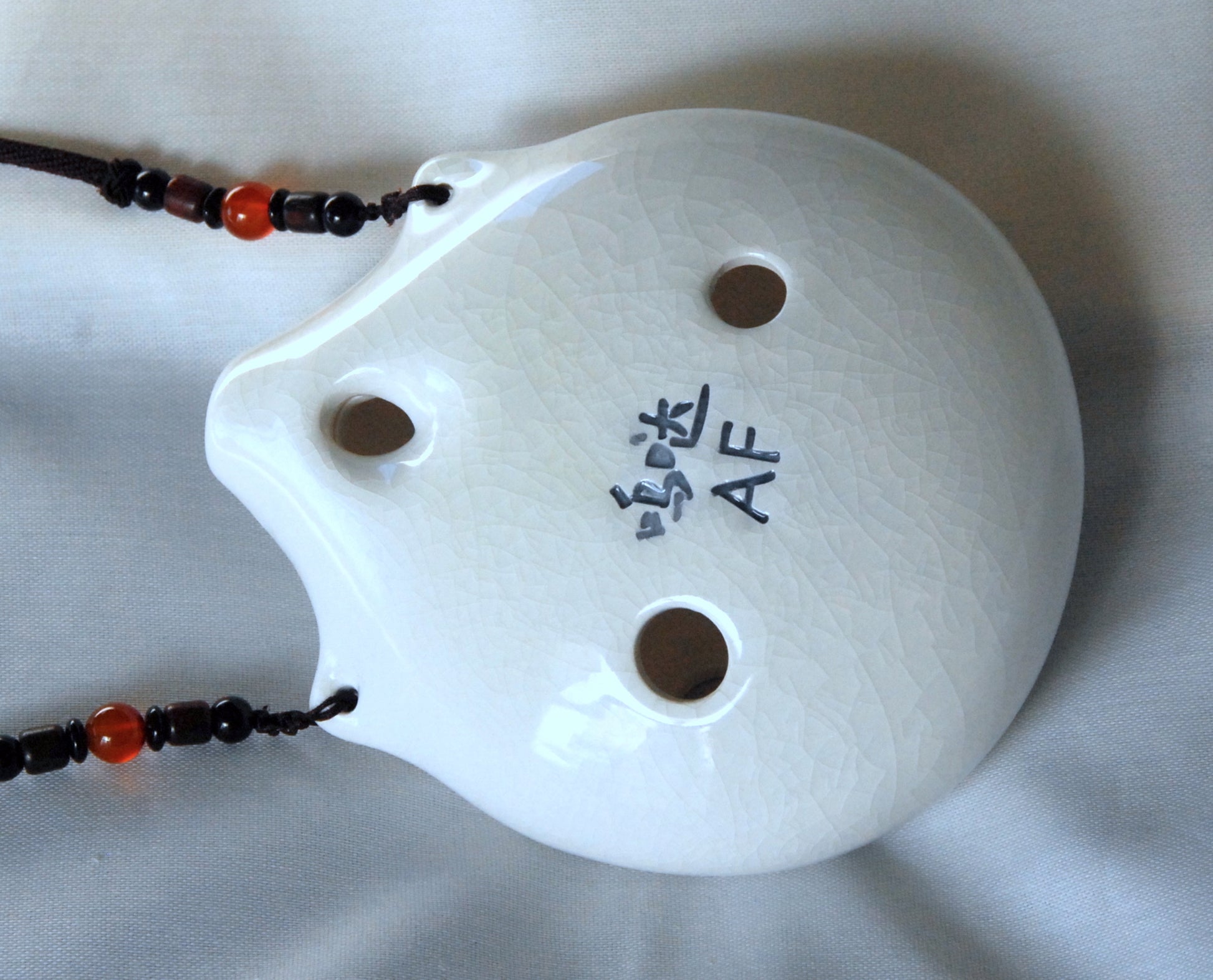 6-hole Ceramic Tenor Seedpod Ocarina in F Ocarinas Lark in the Morning