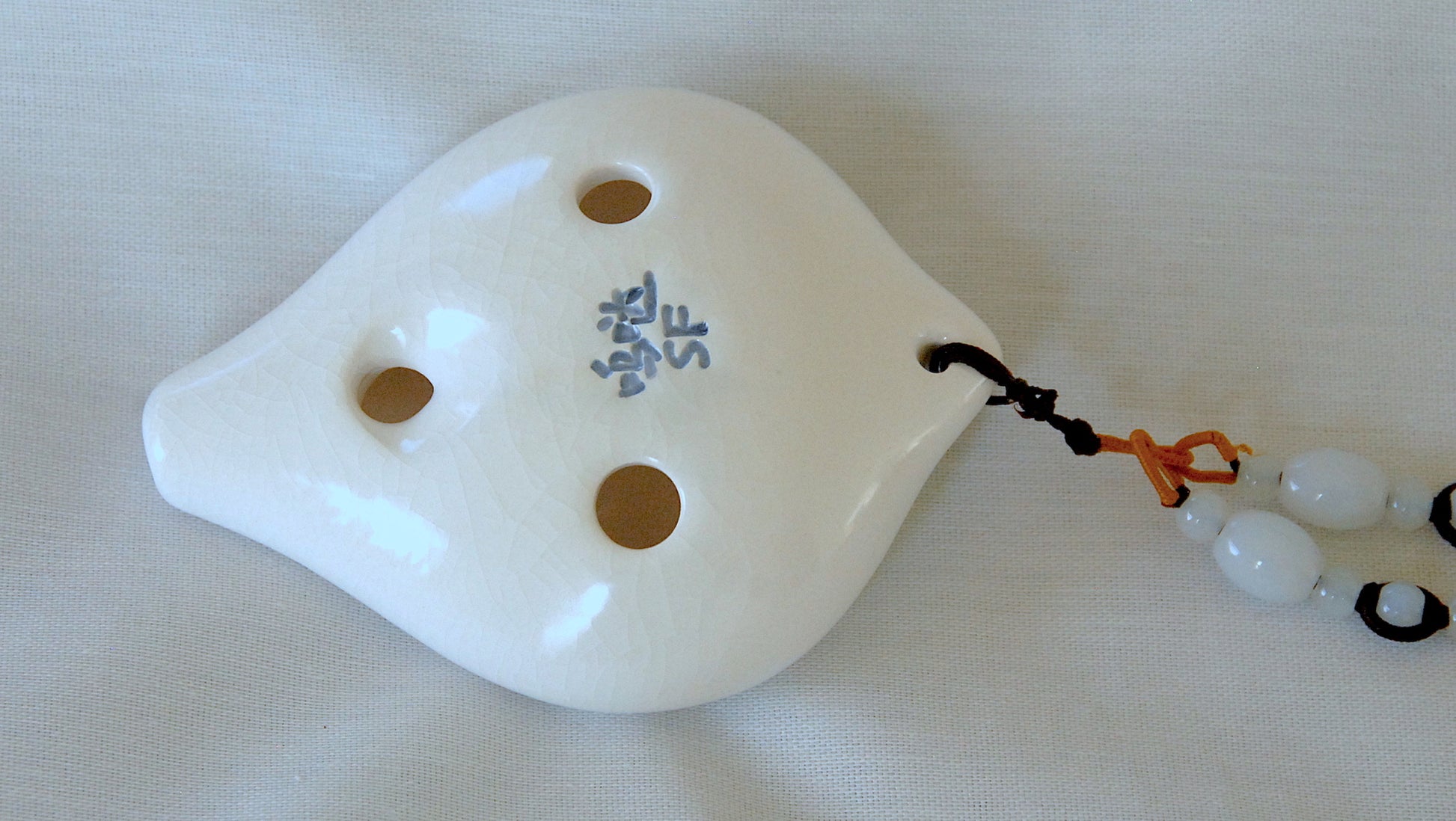 6-hole Ceramic Soprano Seedpod Ocarina in F Ocarinas Lark in the Morning