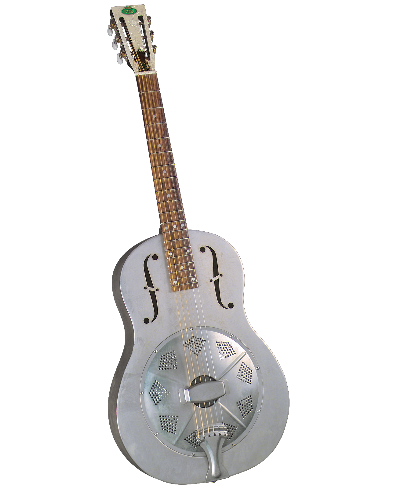 Regal RC-43 Antiqued Nickel Plated Steel Triolian Resonator Guitar Guitars Regal