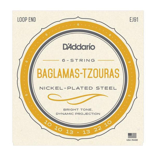 D'Addario Baglamas-Tzouras Nickel Strings EJ91 Accessories_Strings D'Addario