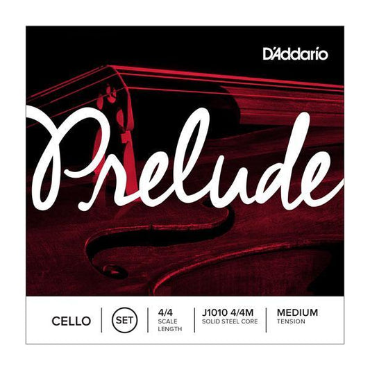 D’Addario J1010 Prelude Cello String Set, 4/4 Scale Medium Tension Accessories_Strings D'Addario