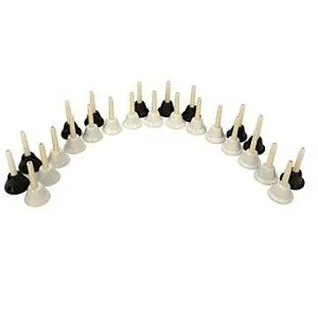25-Note Black and White Handbell Set Bells Lark in the Morning
