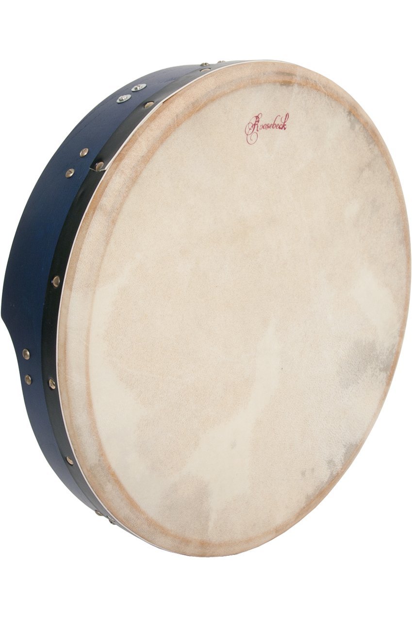 Roosebeck Bodhran, 16" x 3.5", Tune, Blue, T-Bar Bodhrans Roosebeck   