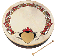 Claddagh Bodhran 18 inch. Bodhran Bodhrans Waltons