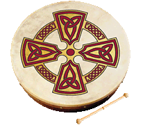 Kilkenny Cross Bodhran 18 inch. Bodhran Bodhrans Waltons
