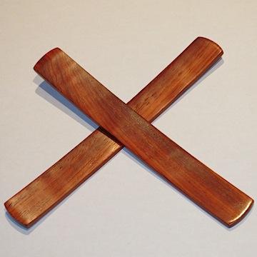 Flat World Musical Rhythm Bones Vermillion Wood Pair Bones Lark in the Morning