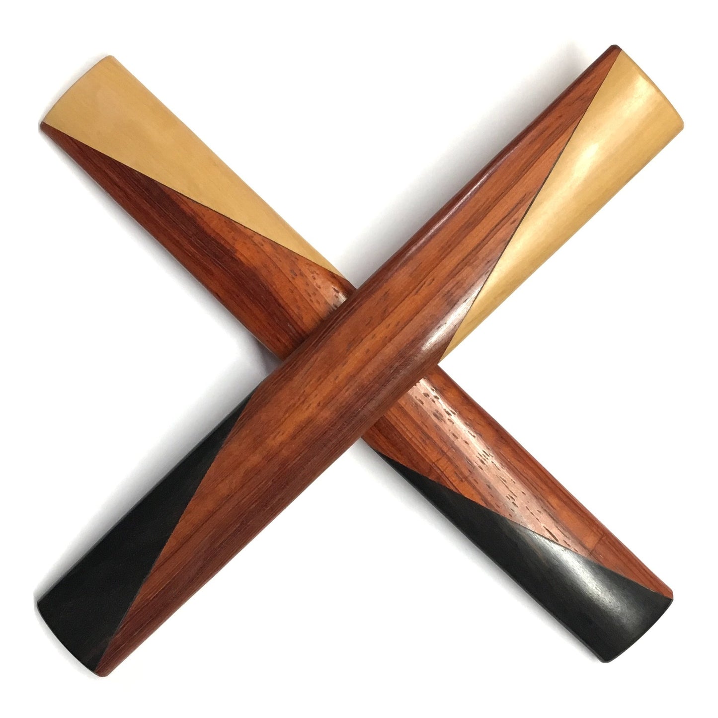 Mr Bones Musical Laminated Bones Ebony, Vermillion Boxwood Wood Pair Bones Lark in the Morning