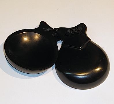 Ebony wood castanet 67 mm, Pair Castanets Lark in the Morning