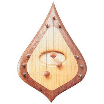 Door Harp Pecan Wood 6 outlet Strings and 3 Chimes