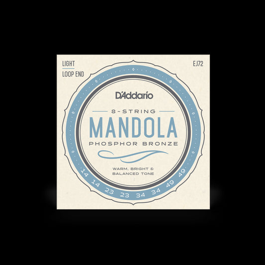D'Addario 8-String Mandola Phosphor Bronze Strings Light Gauge EJ72 Accessories_Strings D'Addario