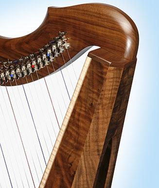Triplett Celtic Harp w/ levers and case, 34 strings Harps Triplett