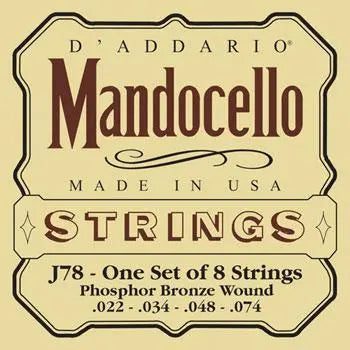 D'Addario Mandocello Phosphor Bronze Strings Accessories_Strings D'Addario