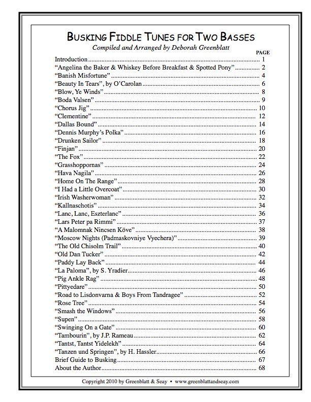 Busking Fiddle Tunes for Two Basses Media Greenblatt & Seay