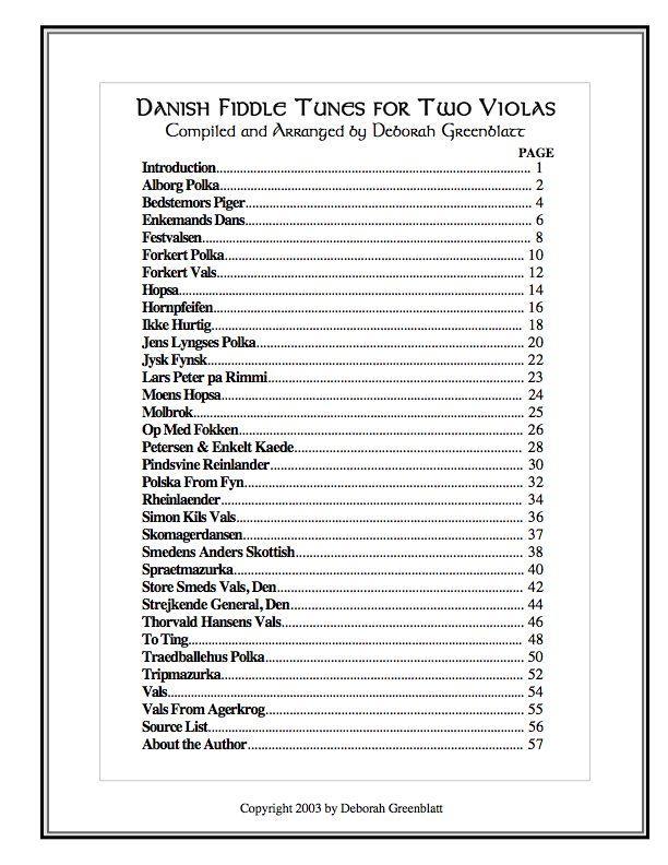 Danish Fiddle Tunes for Two Violas Media Greenblatt & Seay