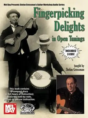 Fingerpicking Delights in Open Tunings Book/3-CD Set Media Mel Bay