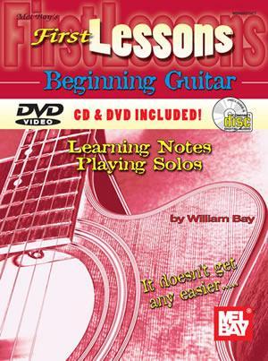 First Lessons Beginning Guitar  Book/CD/DVD Set Media Mel Bay