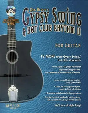 Gypsy Swing & Hot Club Rhythm II For Guitar Book/CD Set Media Mel Bay