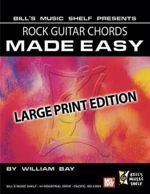 Rock Guitar Chords Made Easy, Large Print Edition Media Mel Bay