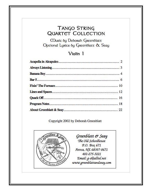 Tango String Quartet Collection - Parts Media Greenblatt & Seay