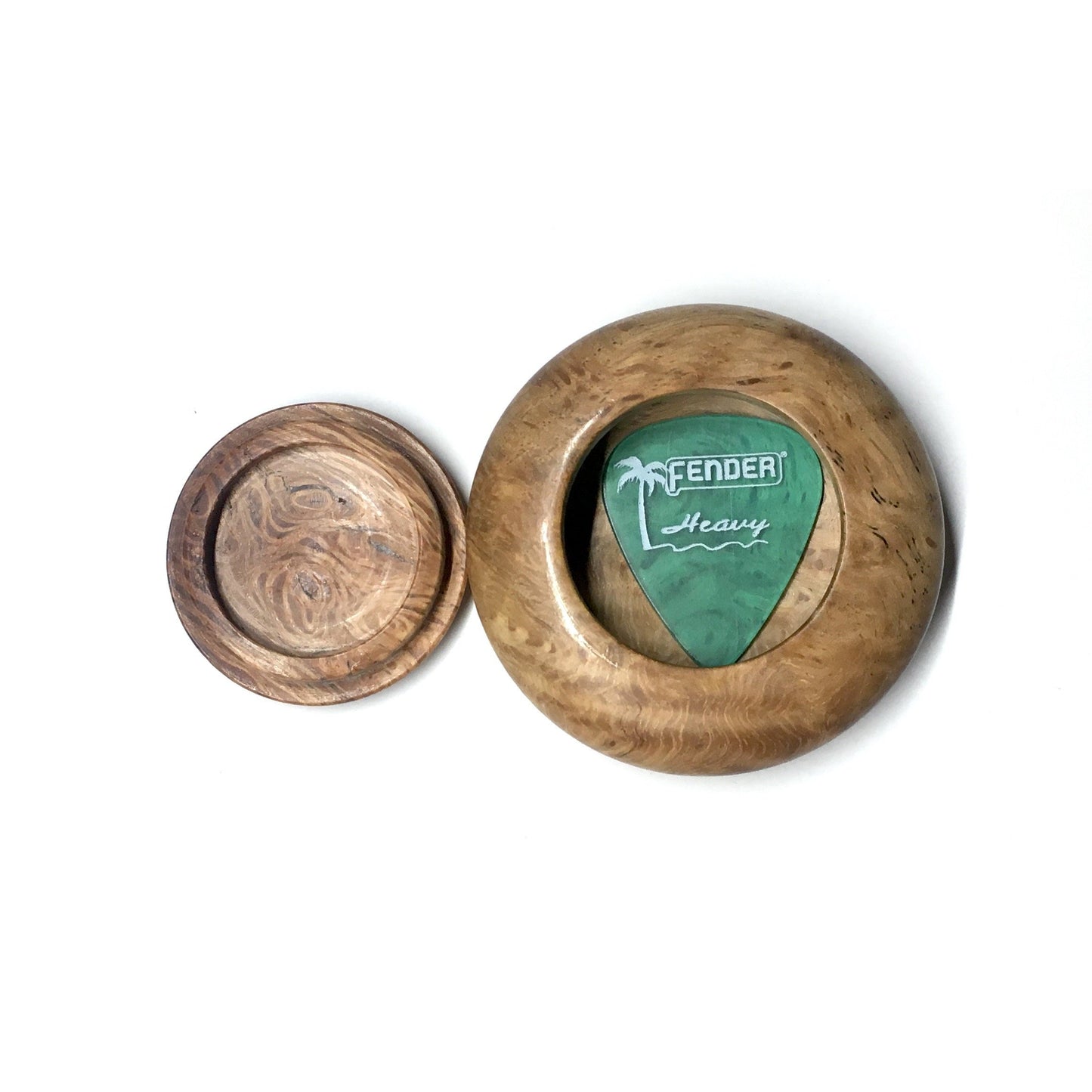 Round Wooden Box for Picks (And Other Small Items) Musical Gifts Lark in the Morning