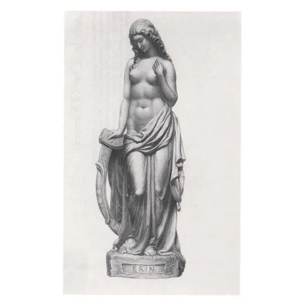 Erin-nude statue w/ harp Musical Postcards Lark in the Morning