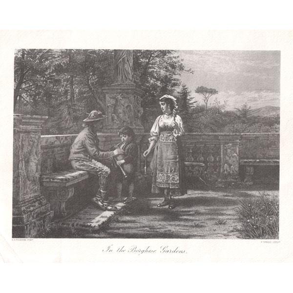 Print : In The Borghese Garden Musical Prints Lark in the Morning