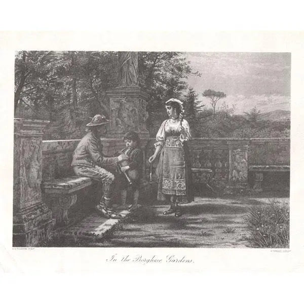 Print : In The Borghese Garden Musical Prints Lark in the Morning