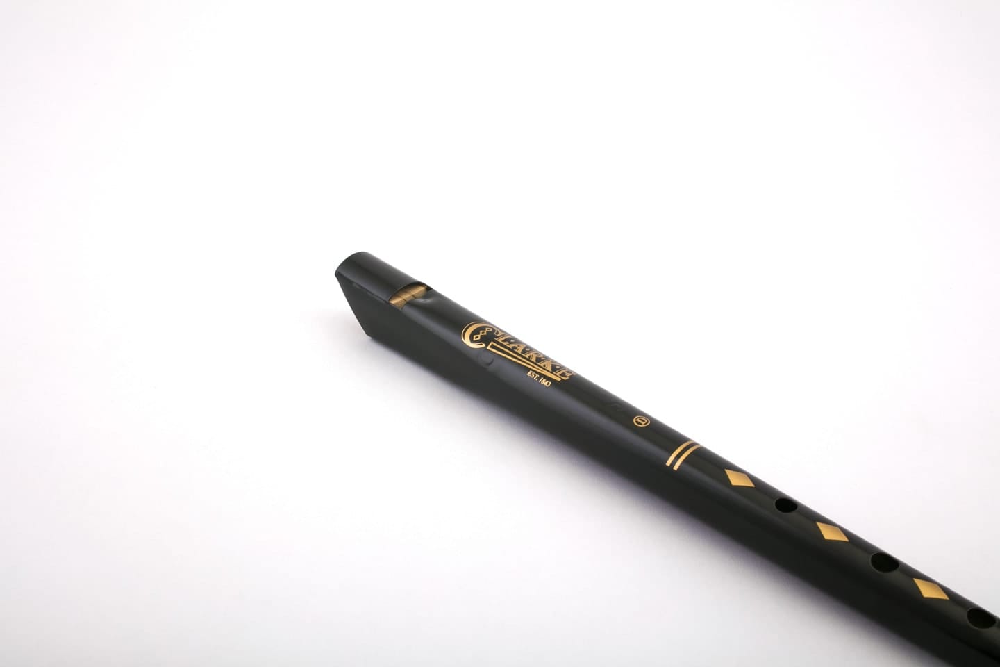 Clarke Original D Tinwhistle, Black/Gold Pennywhistles Clarke
