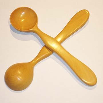 Beautiful Musical Spoons Boxwood Pair 8 Inch Spoons Lark in the Morning