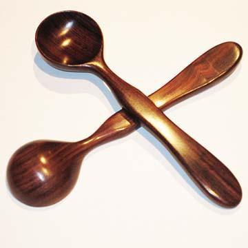 Beautiful Musical Spoons Rosewood Pair 8 Inch Spoons Lark in the Morning
