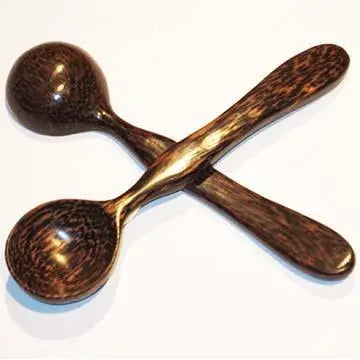 Beautiful Musical Spoons Tiger Wood Pair 8 Inch Spoons Lark in the Morning