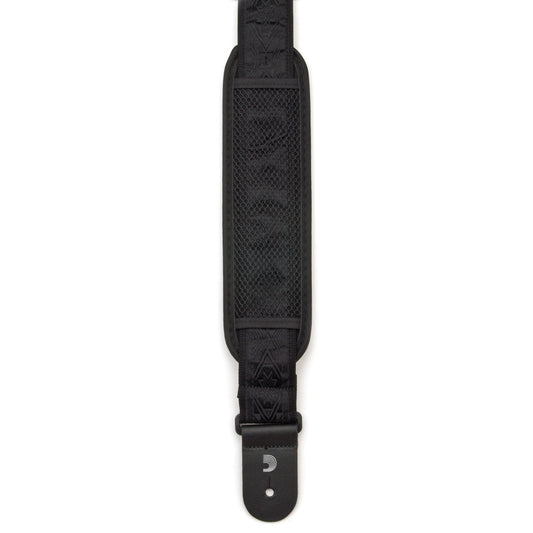 D'Addario Planet Waves 50MM Woven Strap-Black Satin w/ Pad Guitar Straps D'Addario/Planet Waves