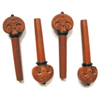 Violin peg set, carved Boxwood Violin Accessories Lark in the Morning