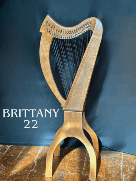 Stoney End Brittany 22 String Harp Package, Walnut