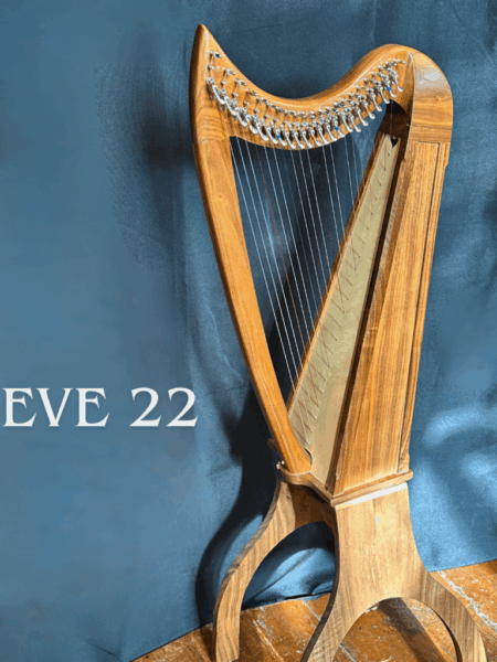Stoney End Eve 22 String Harp Package, Walnut