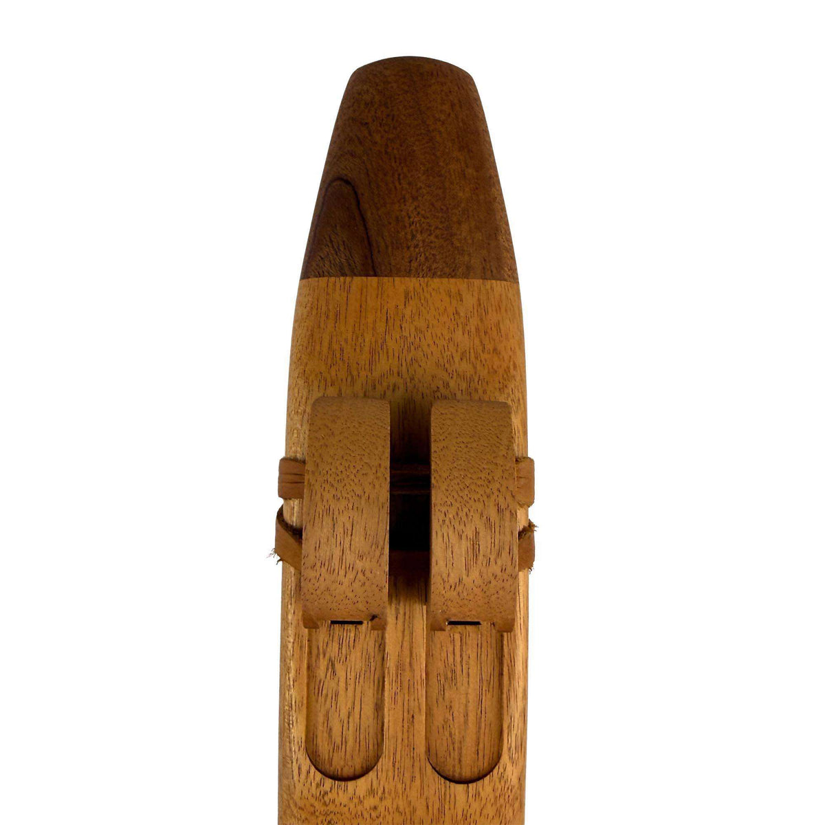 Native American Drone Flute in F# minor by Nash Tavewa, Mahogany with Mahogany Mouthpiece 