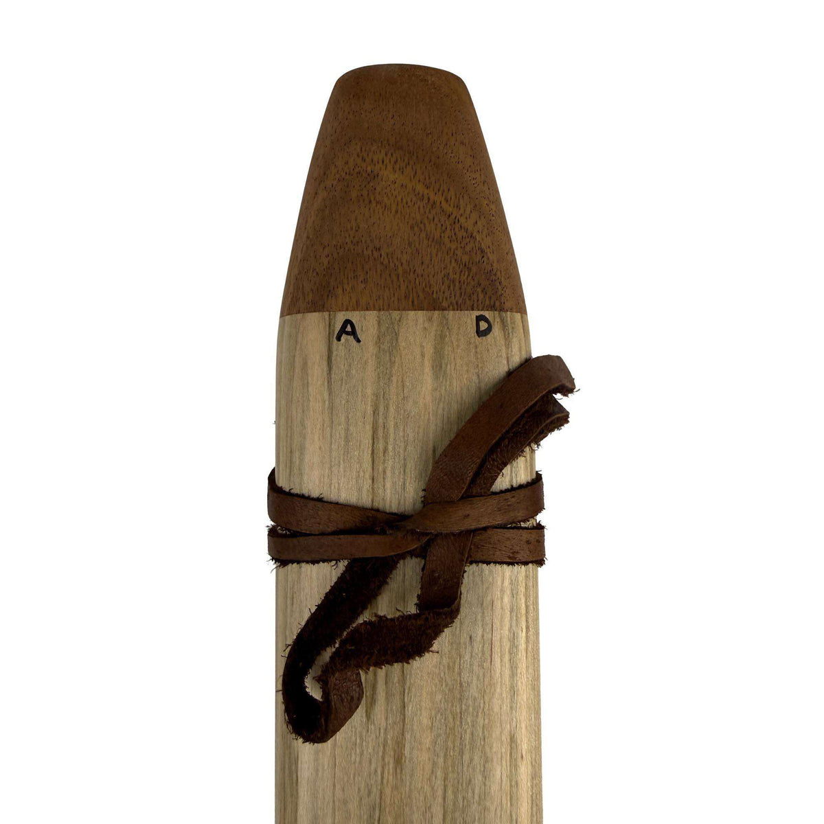 Native American Harmony Double Flute in D minor and A minor by Nash Tavewa, Maple with Acacia Mouthpiece 