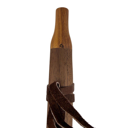 Native American Flute in G Minor by Nash Tavewa, Peruvian Black Walnut with Zebrawood Mouthpiece 