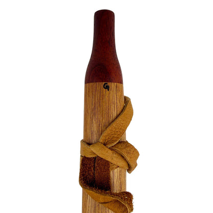 Native American Flute in G Minor by Nash Tavewa, Mahogany with Padauk Mouthpiece 