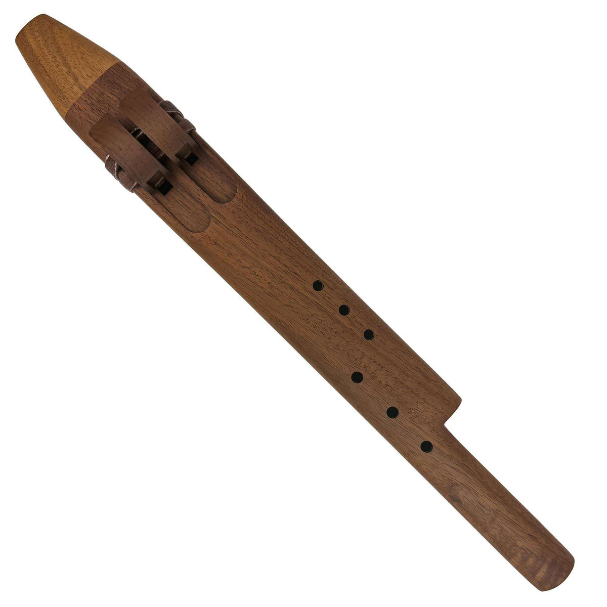 Native American Harmony Double Flute in G minor and D minor by Nash Tavewa, Peruvian Black Walnut with Acacia Mouthpiece 