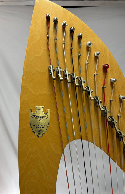 Lyon & Healy Troubadour IV Harp,  Pre-owned