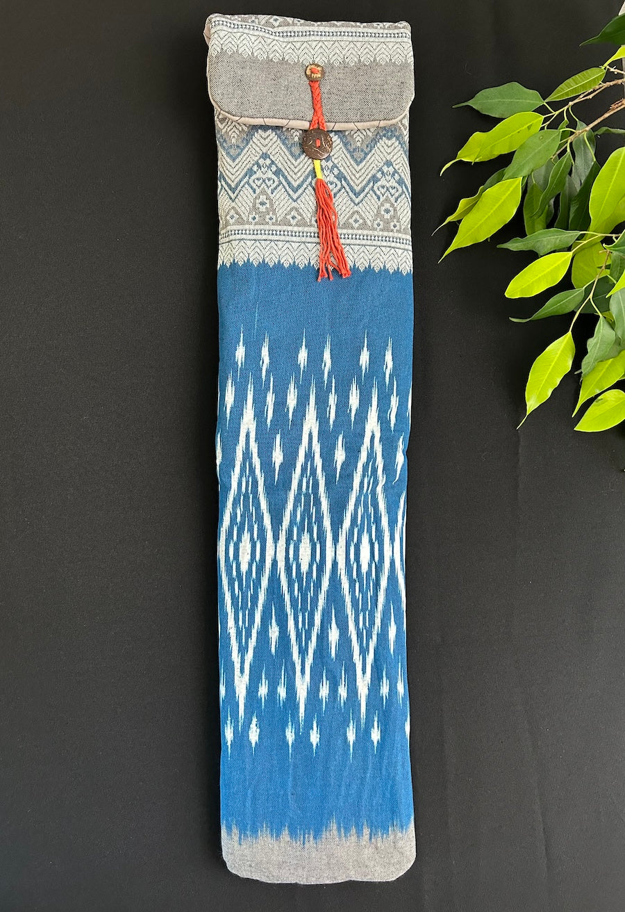Little Fish Cotton Flute Bag - Berkeley Blue - Suitable for Large Flute Flute Bags Little Fish Artwork   