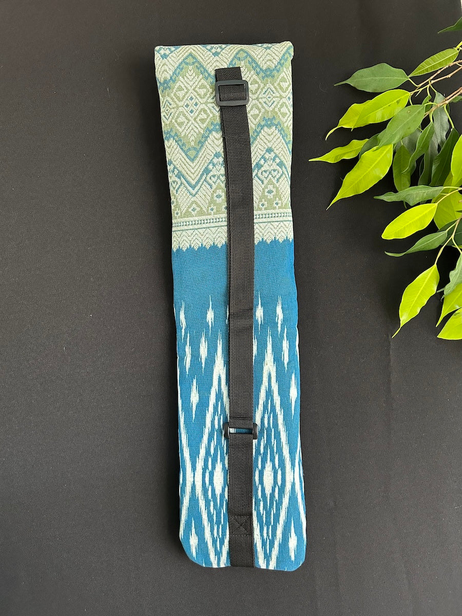 Little Fish Cotton Flute Bag - Blue Gems - Suitable for Medium Flute Flute Bags Little Fish Artwork   