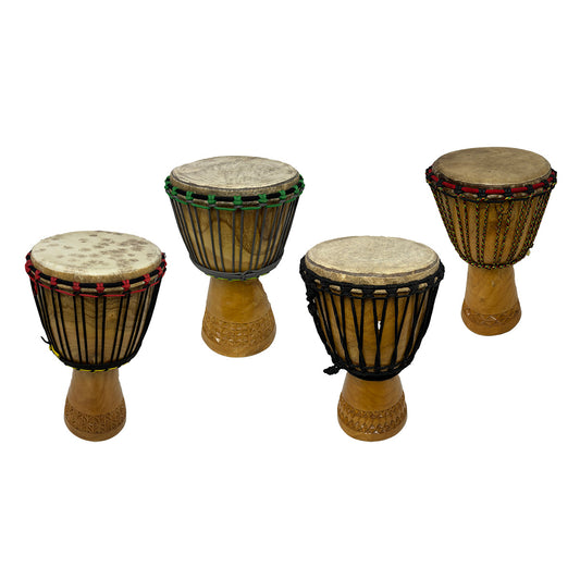 Djembe Drum, ~10 inch head x 21 inches tall Djembes & Ashikos Lark in the Morning   