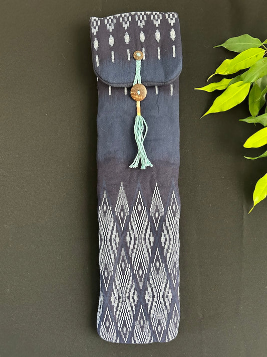 Little Fish Cotton Flute Bag - Dark Ocean - Suitable for Medium Flute Flute Bags Little Fish Artwork   