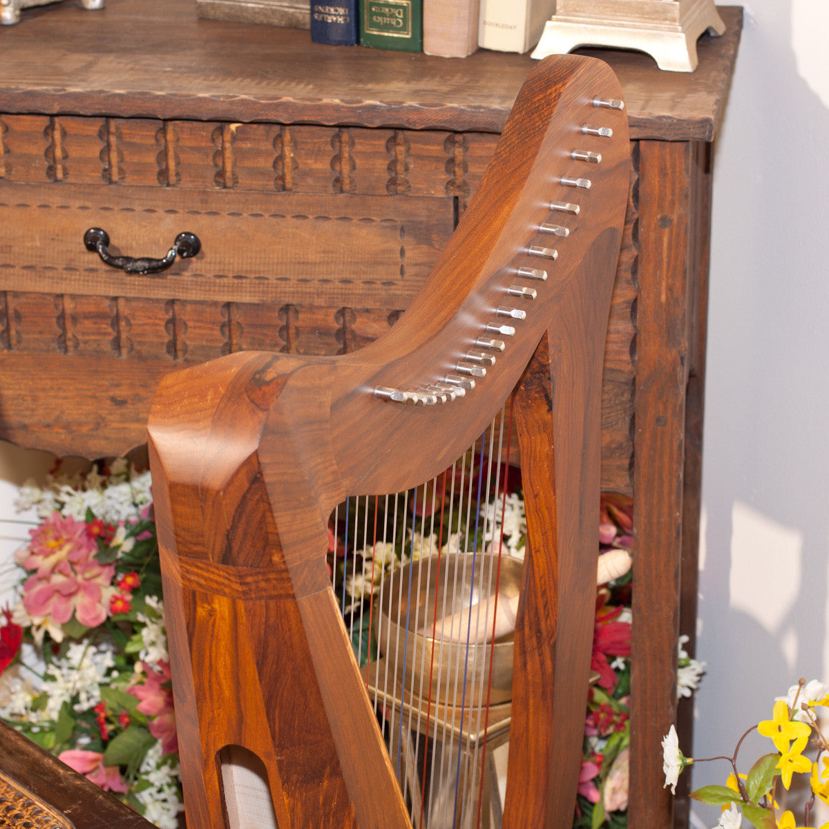 Roosebeck Heather Harp 22-String, Sheesham 5-Panel, Chelby Levers Harps Roosebeck   