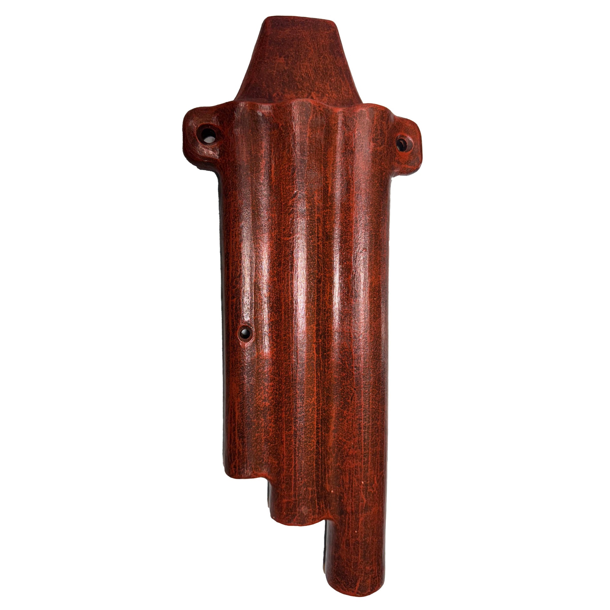 Native American Ceramic Triple Harmony Flute (G, Bb, D), by Nash Tavewa 